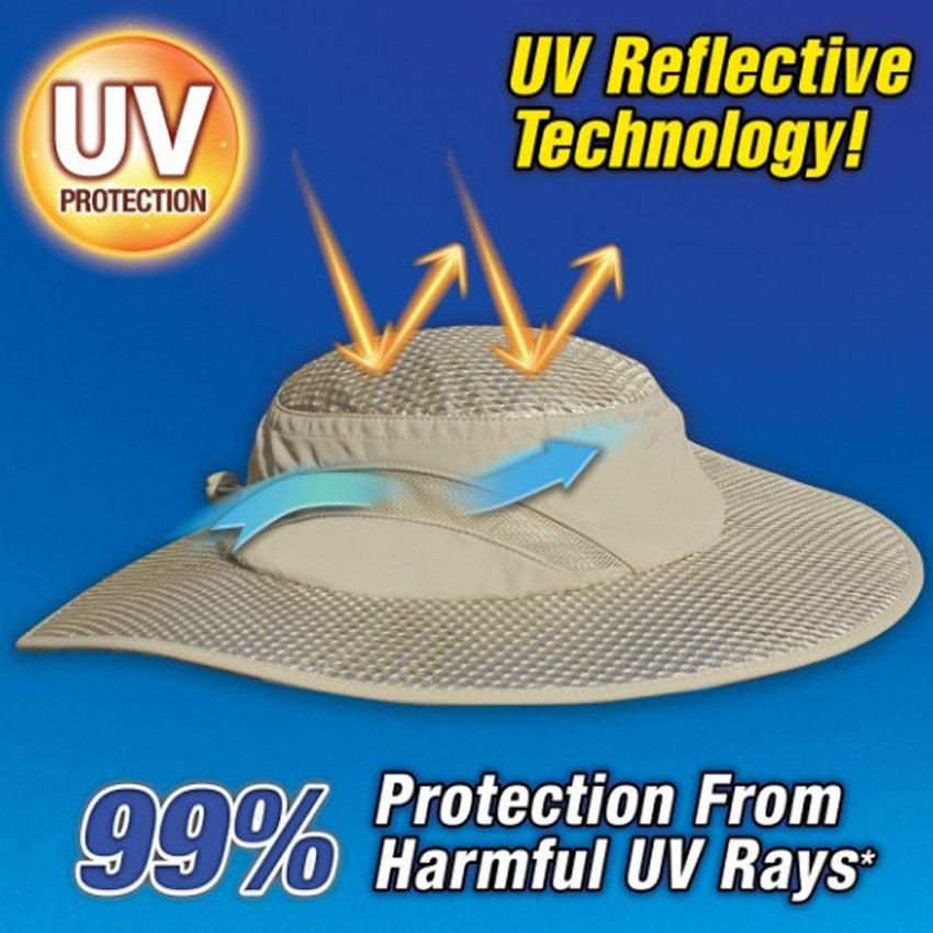 Heatstroke prevention cooling ice brimmed hat