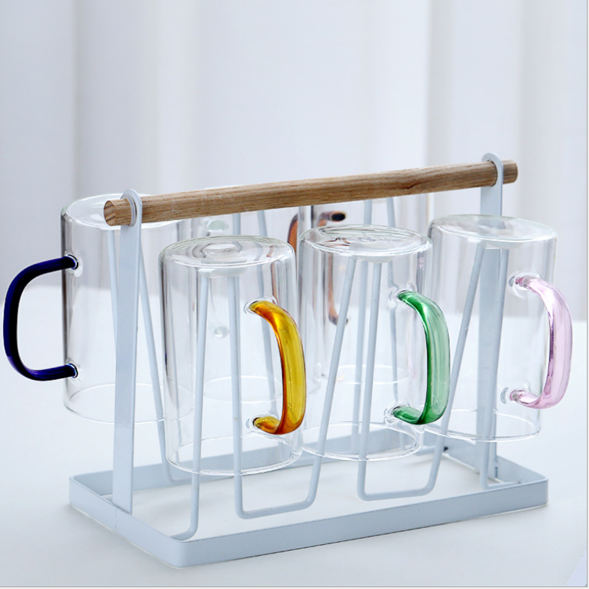 Wrought Iron Household 6pc Cup Holder 202009-14